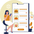 Person Ordering Food